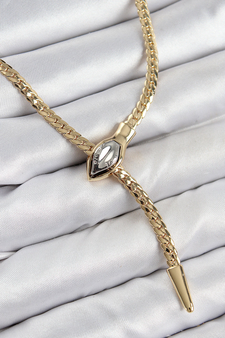 EBJ Rice Elevator Snake Model Gold Color Women's Necklace - Des Plaines