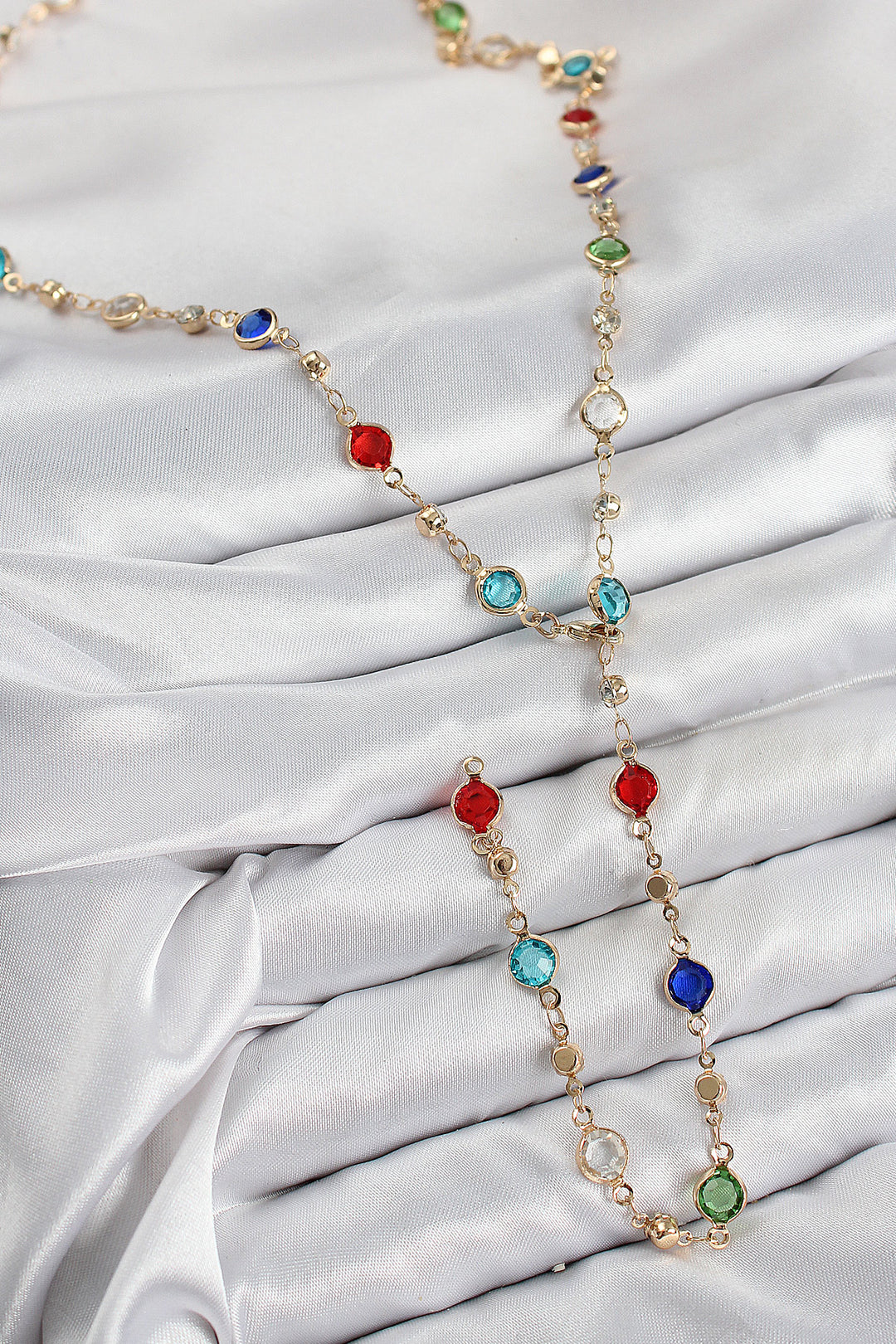 EBJ Rice Colored Zircon Stone Model Gold Color Women's Y Necklace - Hoover