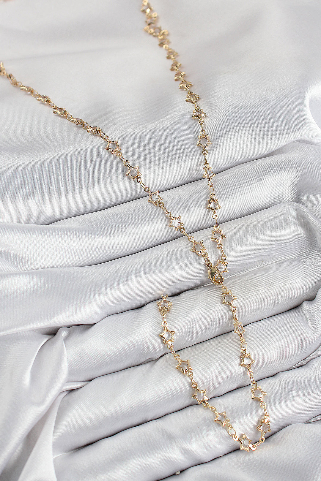EBJ Rice Zircon Stone Star Model Gold Color Women Y Necklace - Palenque