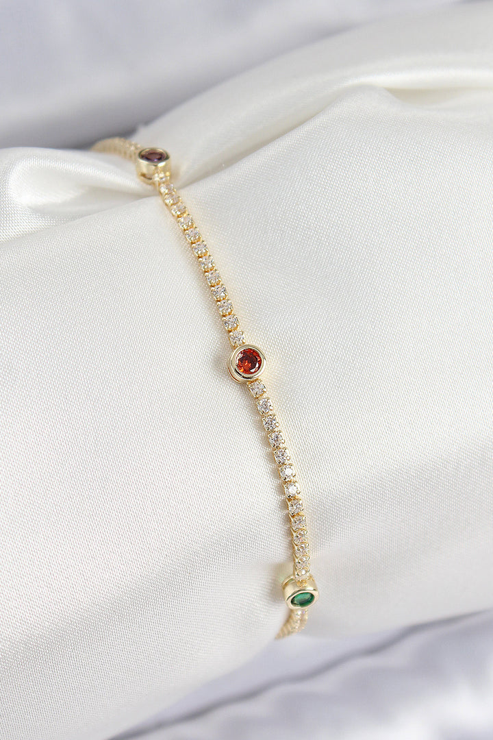 EBJ Assorted Model Gold Color Women's Bracelet with Rice Zircon Stone - Turnhout