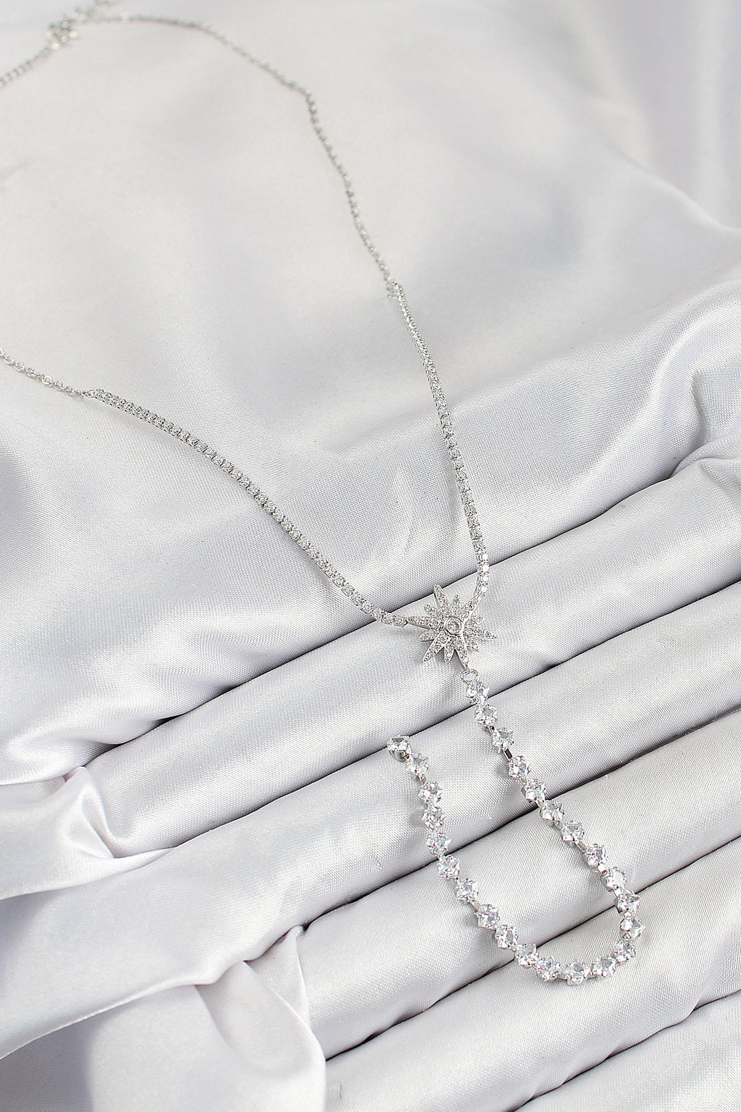 EBJ Rice Zircon Stone Polaris Model Gold Color Y Necklace - Spokane
