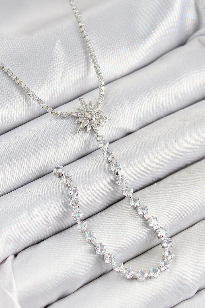 EBJ Rice Zircon Stone Polaris Model Gold Color Y Necklace - Spokane