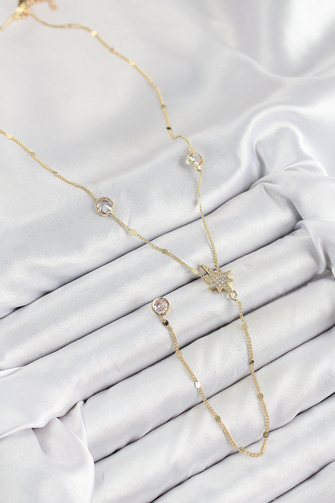 EBJ Rice Zircon Stone Polaris Model Gold Color Y Necklace - Tizayuca