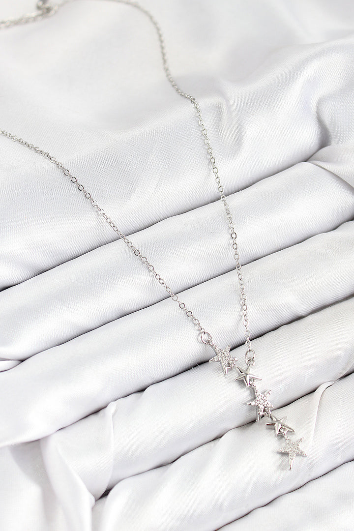 EBJ 316L Stainless Steel Star Model Silver Color Women's Necklace - Venray