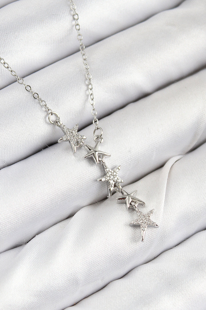 EBJ 316L Stainless Steel Star Model Silver Color Women's Necklace - Venray