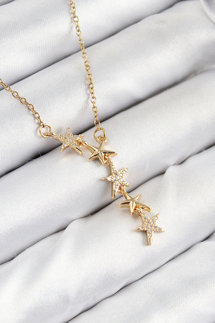 EBJ 316L Stainless Steel Star Model Gold Color Women's Necklace - Huntington