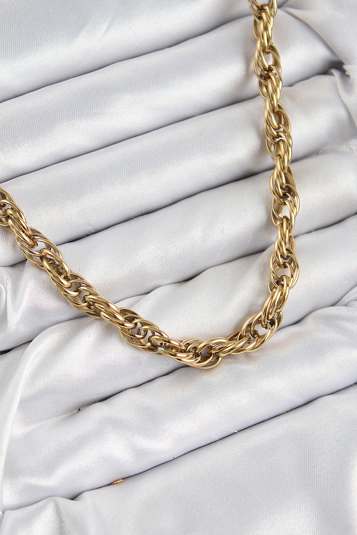 EBJ 316L Steel Rope Model Gold Color Women's Necklace - Copperas Cove