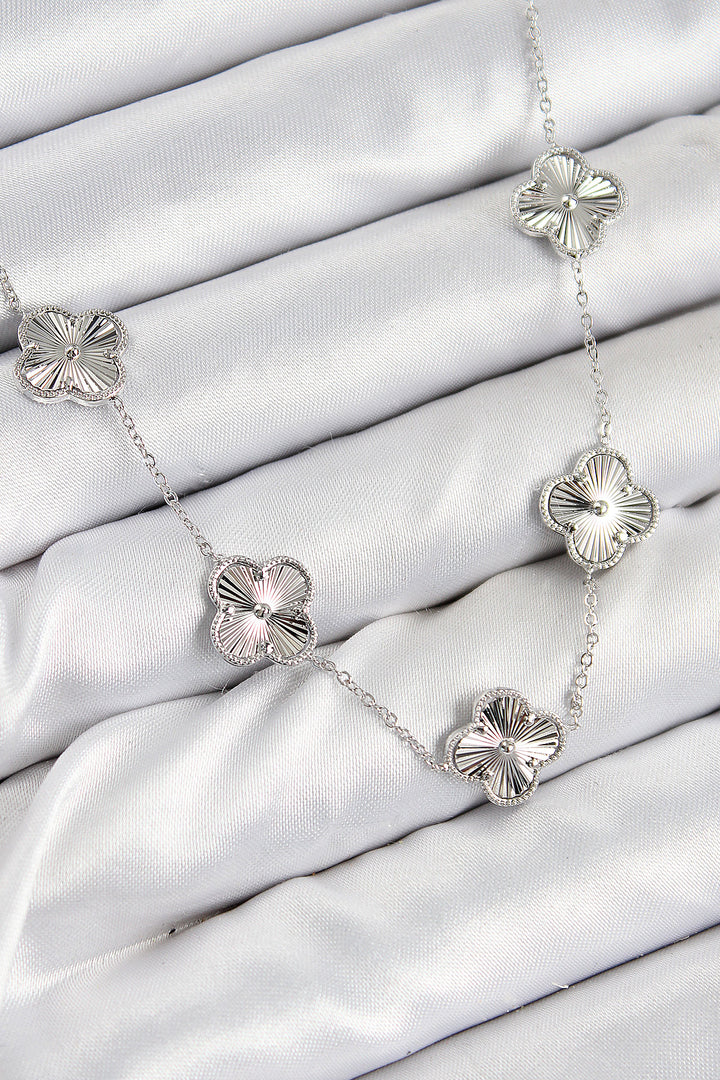 EBJ Rice VIP Clover Model Silver Color Women's Necklace - Hameln