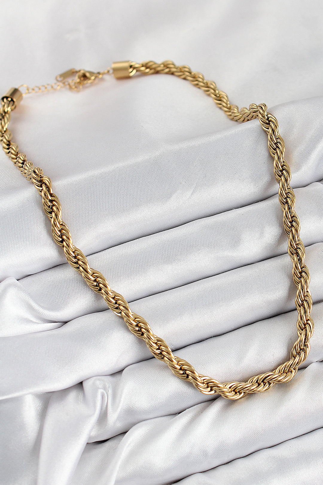 EBJ 316L Stainless Steel Spiral Design Gold Color Women's Necklace - Ternopil