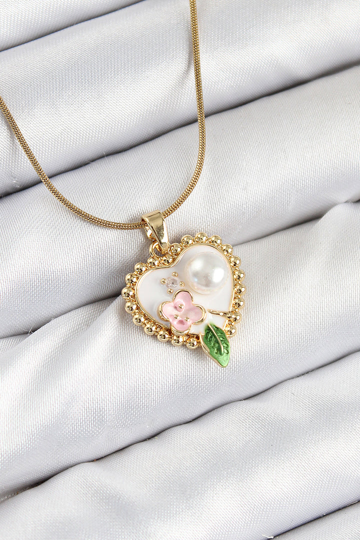 EBJ 316L Steel Artistic Portrait Model Gold Color Women's Necklace - Mukacheve