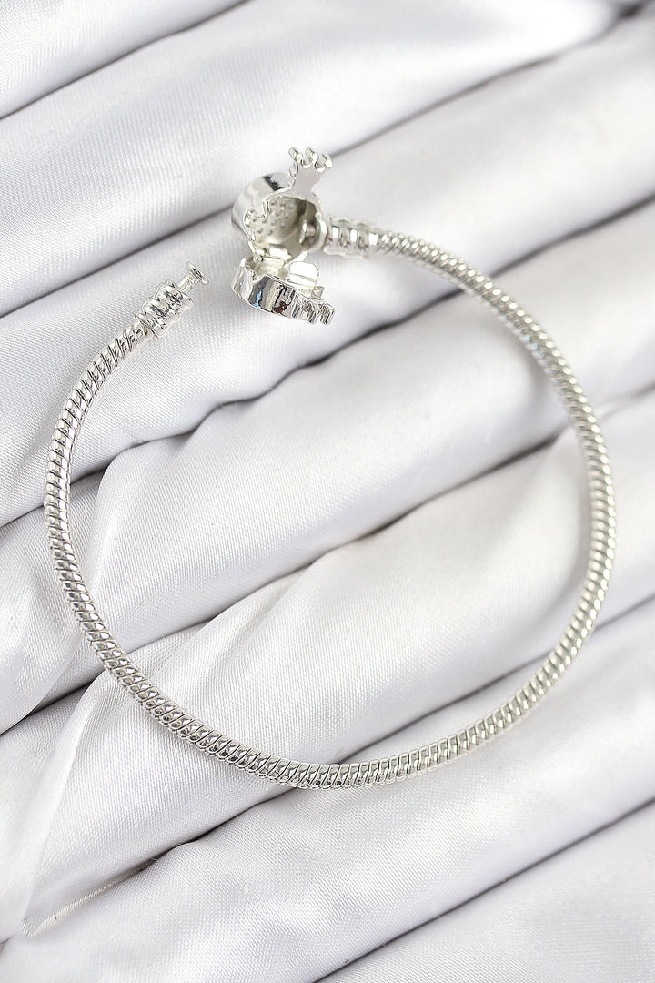 EBJ Rice Charm Crown Model Bracelet with Zircon Stone Silver Color for Women - Uruapan