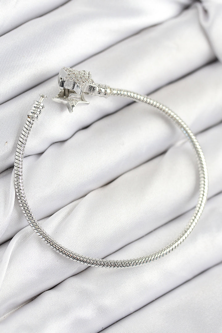 EBJ Rice Charm Star Model Silver Color Women's Bracelet with Zircon Stone - Mesquite