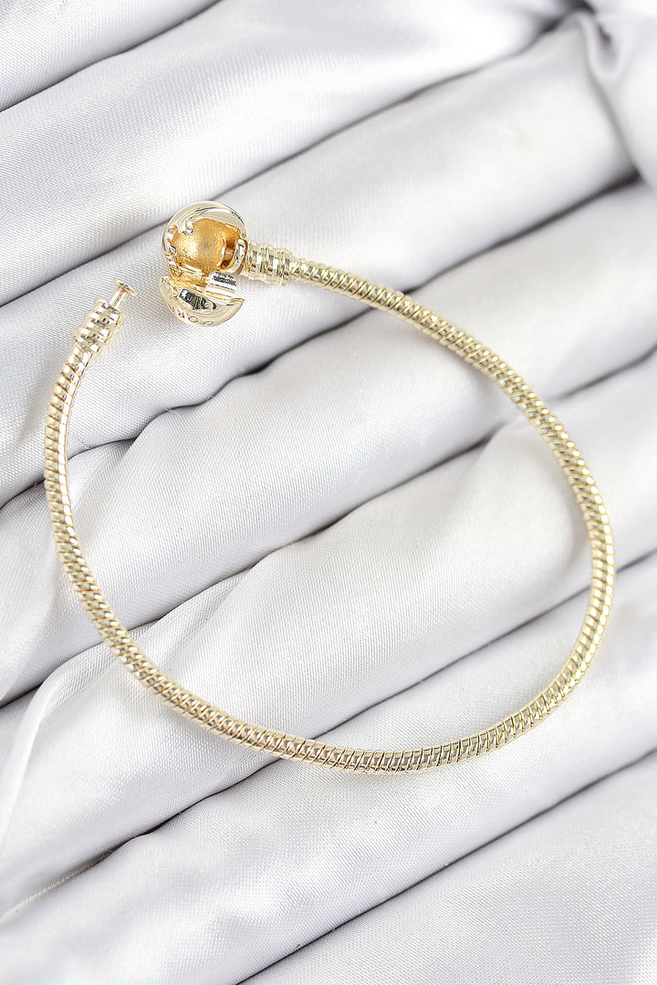 EBJ Rice Charm Bead Model Gold Color Women's Bracelet - Beaumont