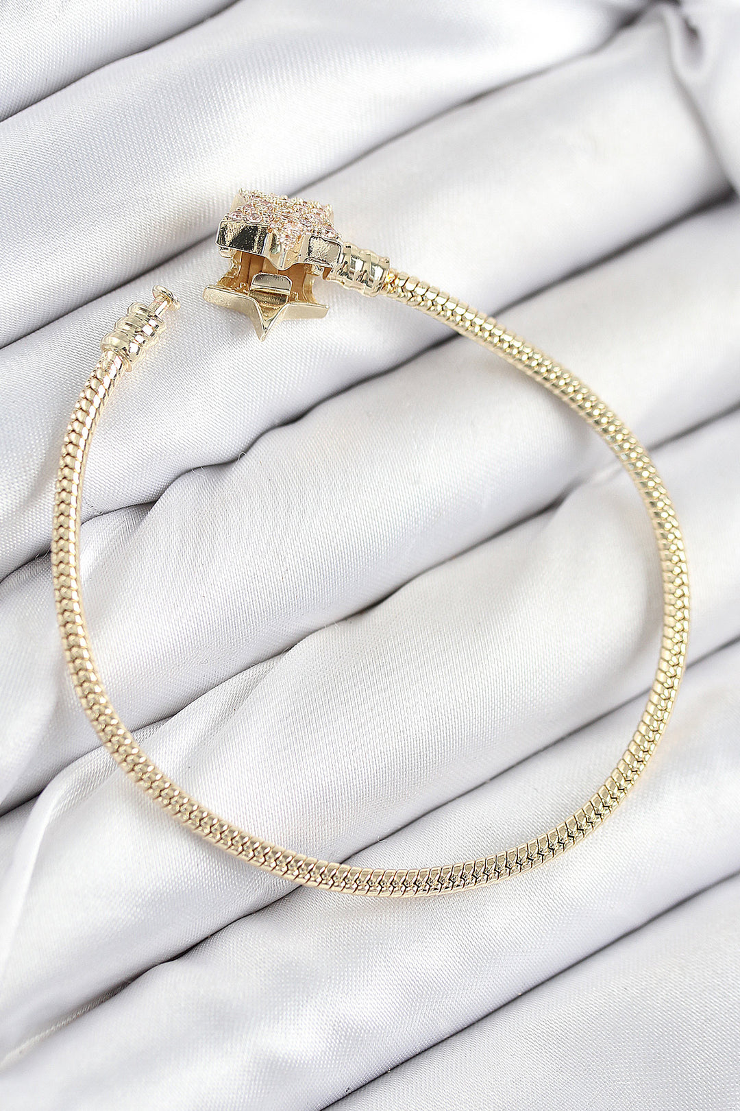 EBJ Rice Charm Star Model Gold Color Women's Bracelet with Zircon Stone - Union City