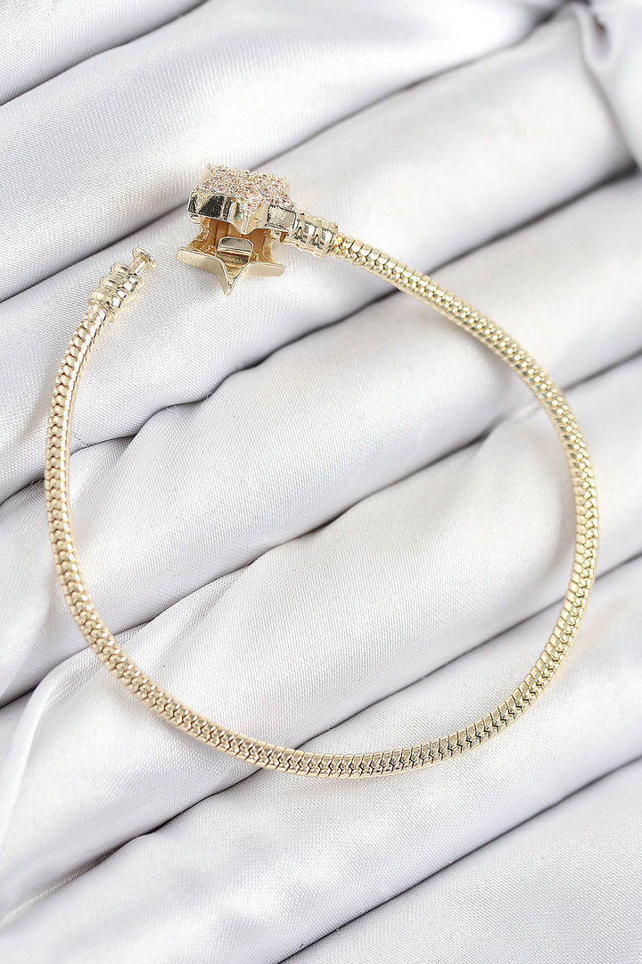 EBJ Rice Charm Star Model Gold Color Women's Bracelet with Zircon Stone - Union City