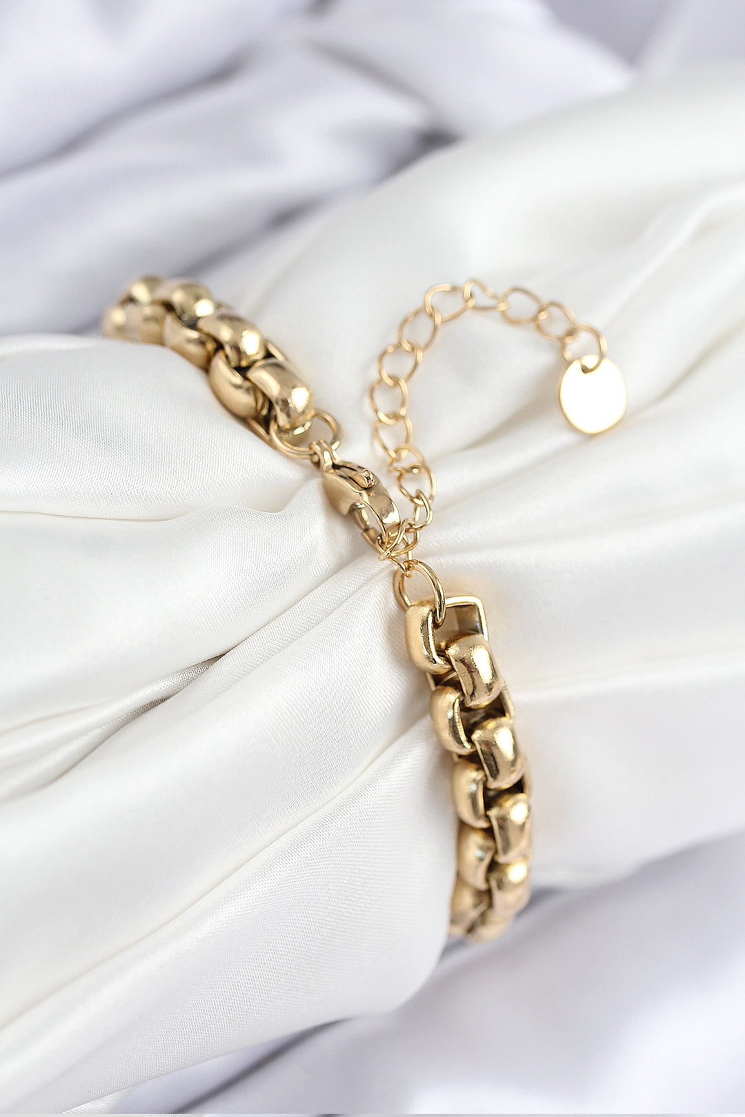 EBJ 316L Çelik Halat Zincir Model Gold Renk Kadın Bileklik - Santa María Texmelucan