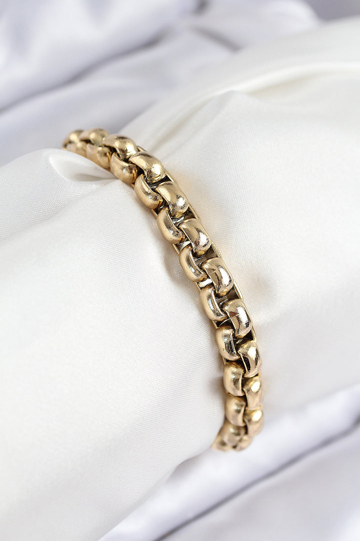 EBJ 316L Steel Rope Chain Model Gold Color Women's Bracelet - Gloucester