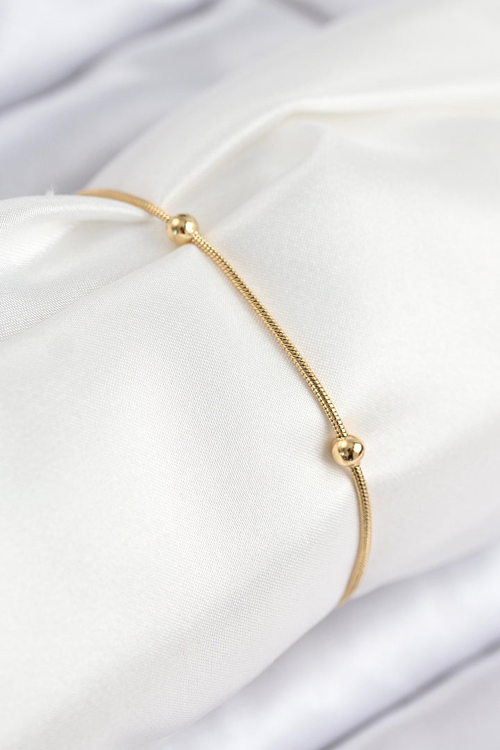 EBJ 316L Steel Bead Model Gold Color Women's Bracelet - Widnes
