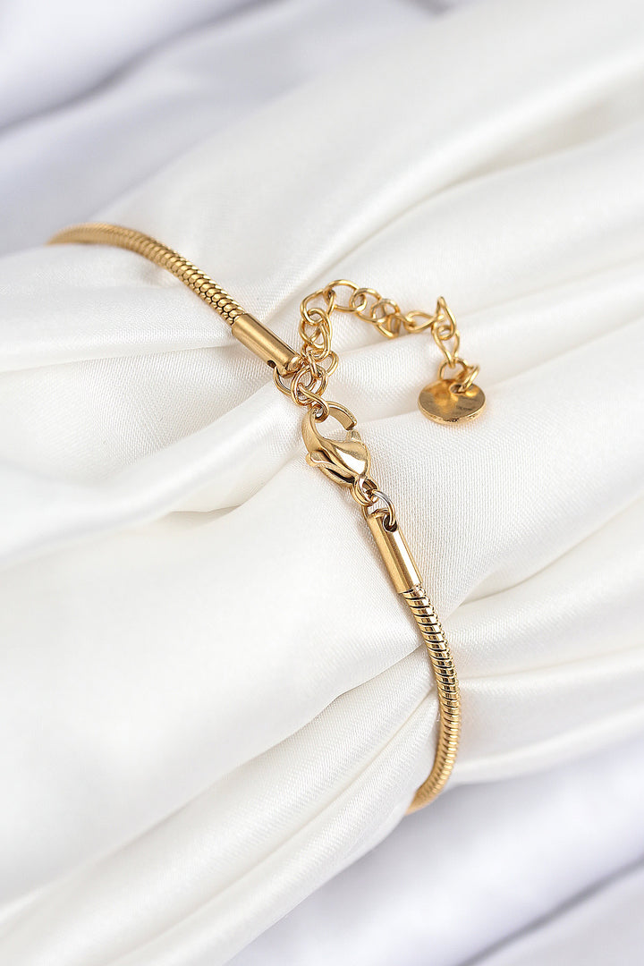 EBJ 316L Çelik Göz Charm Model Gold Renk Kadın Bileklik - Altadena