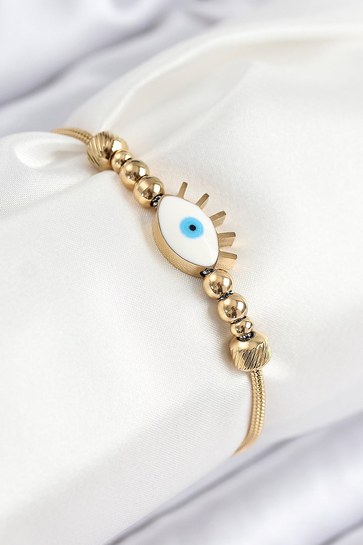 EBJ 316L Çelik Göz Charm Model Gold Renk Kadın Bileklik - Altadena
