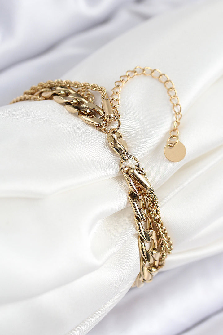 EBJ 316L Stainless Steel Multi-View Transition Ring Model Gold Color Women's Bracelet - Dunfermline