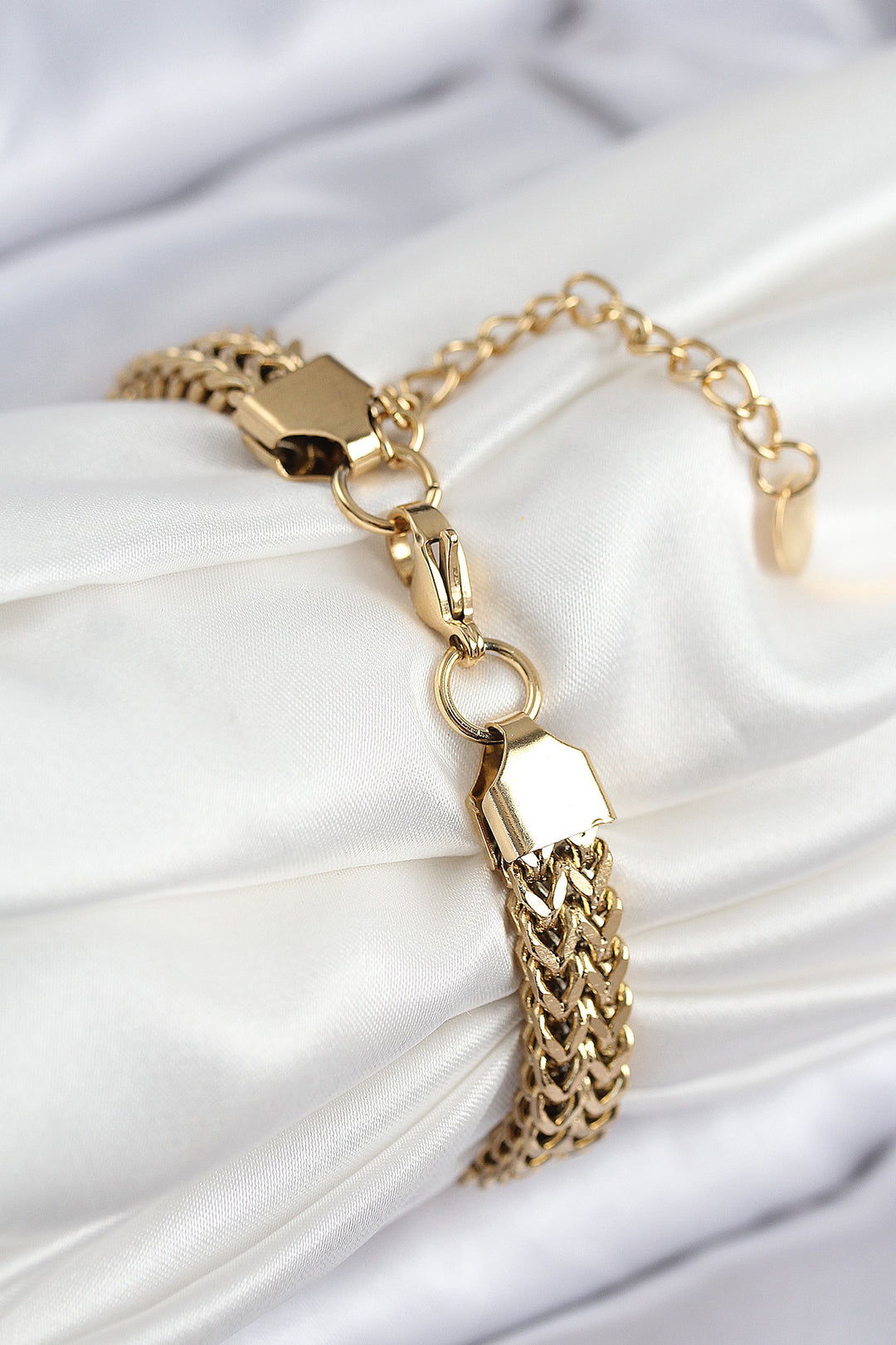 EBJ 316L Steel Woven Chain Model Gold Color Women's Bracelet - Reynoldsburg