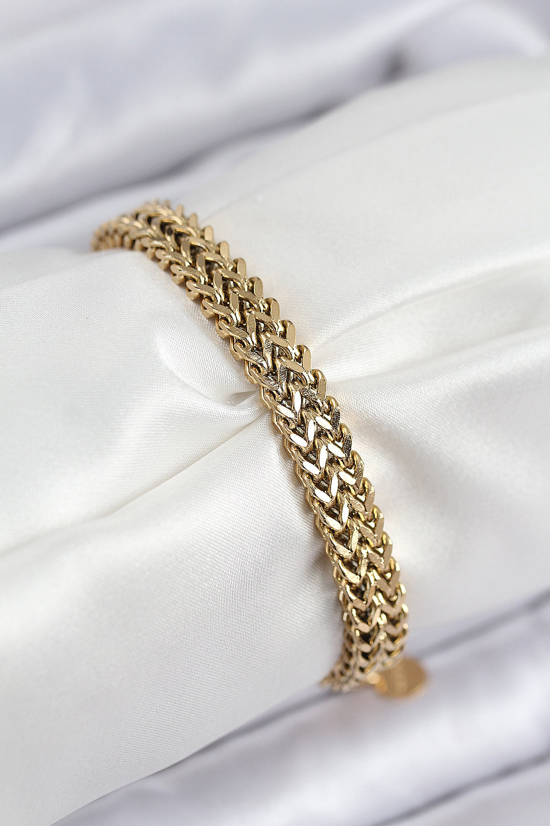 EBJ 316L Steel Woven Chain Model Gold Color Women's Bracelet - Reynoldsburg