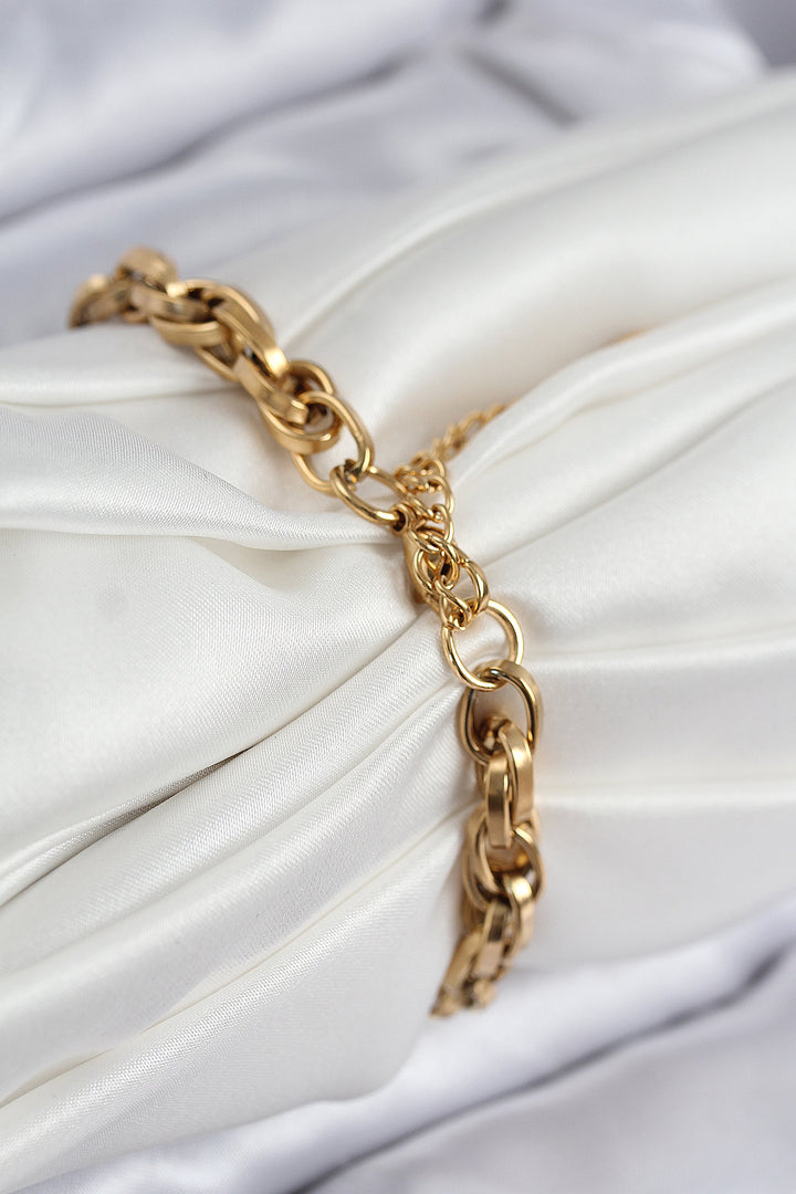 EBJ 316L Stainless Steel Mesh Model Gold Color Women's Bracelet - Euless