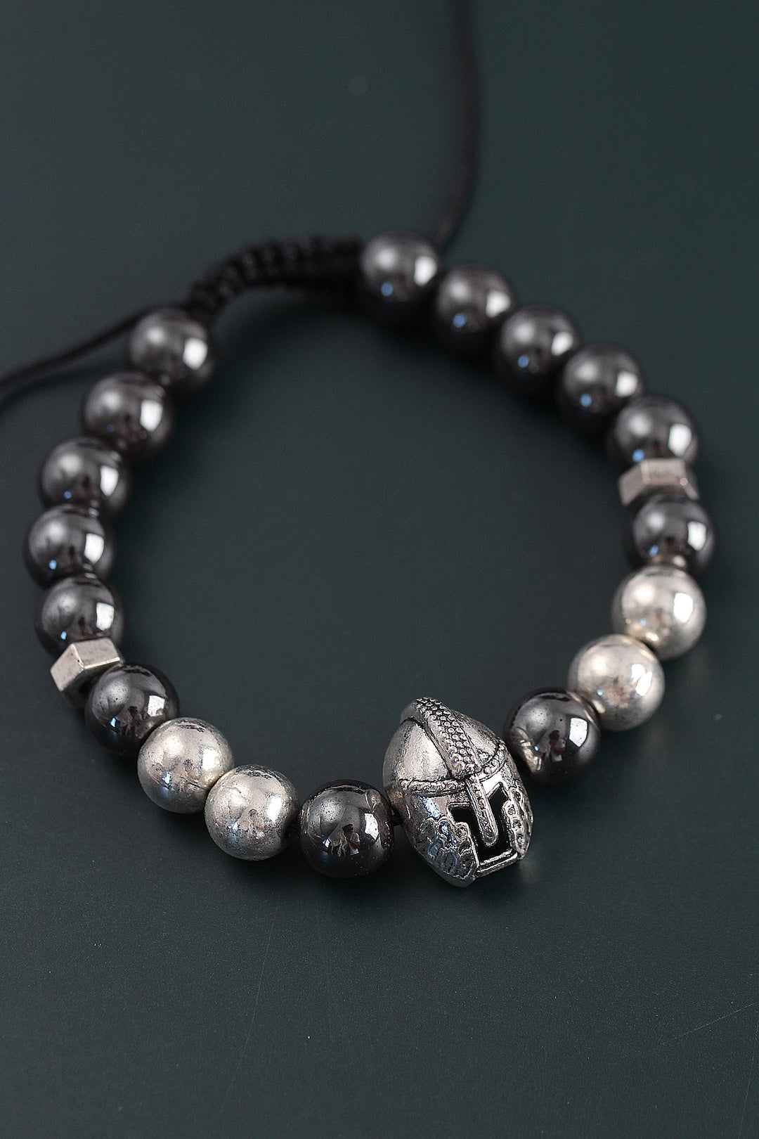 EBJ Natural Stone Gladiator Model Silver and Smoke Color Elevator Men's Bracelet - Playas de Rosarito