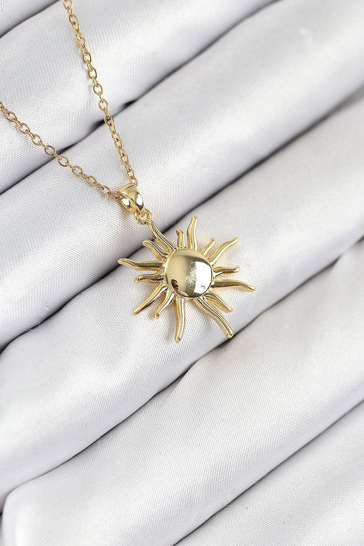 EBJ 316L Stainless Steel Sun Design Gold Color Women's Necklace - Piatra Neamţ