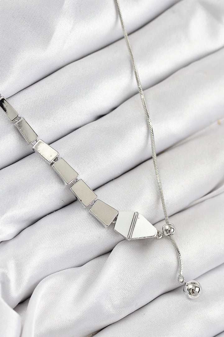 EBJ Rice Snake Model Silver Color Elevator Women's Necklace - Oviedo