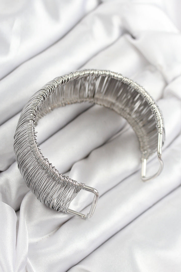 EBJ Rice Wire Wrap Model Silver Color Women's Bracelet - Glendora