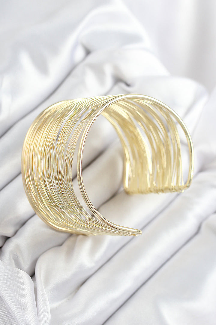 EBJ Rice Wire Wrap Model Gold Color Women's Bracelet - Roseville