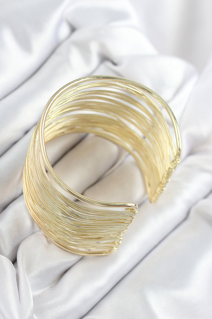 EBJ Rice Wire Wrap Model Gold Color Women's Bracelet - Roseville
