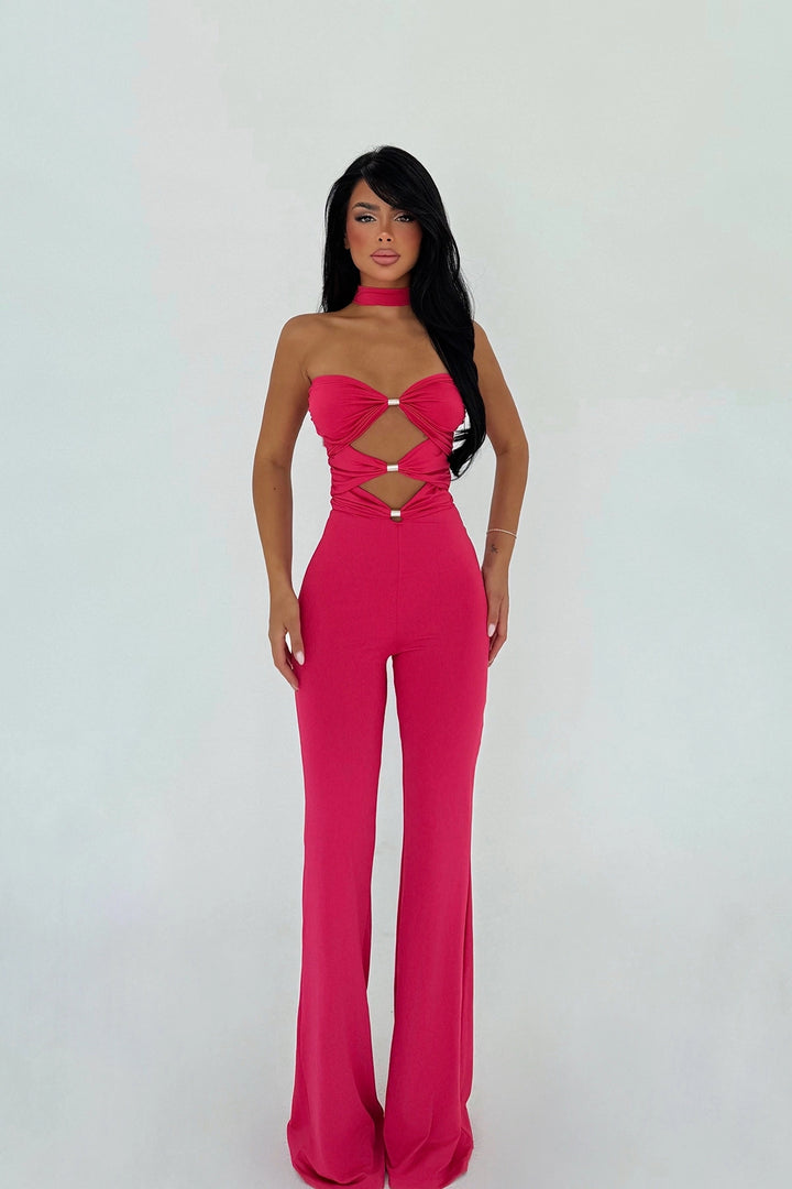EYY Women Fuchsia Window Detail Jumpsuit - Woodbridge