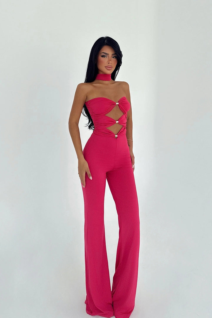 EYY Women Fuchsia Window Detail Jumpsuit - Woodbridge