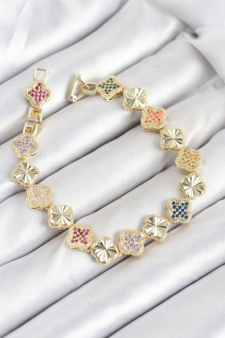 EBJ Rice VIP Series Clover Bracelet with Zircon Stone for Women - Colmar