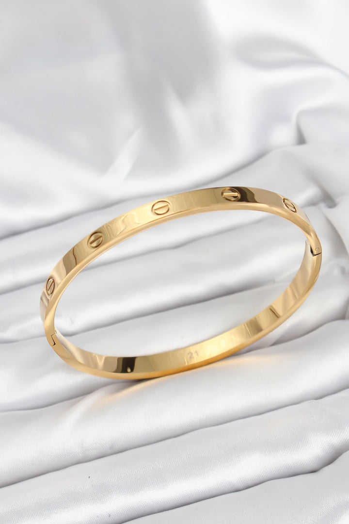 EBJ 316L Steel Gold Color 65 mm Women's Cuff Bracelet - Goch