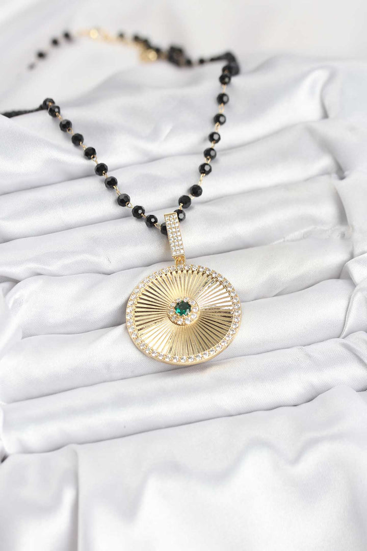 EBJ 316L Stainless Steel Chain Women's Necklace with Crystal Beads - Mérida