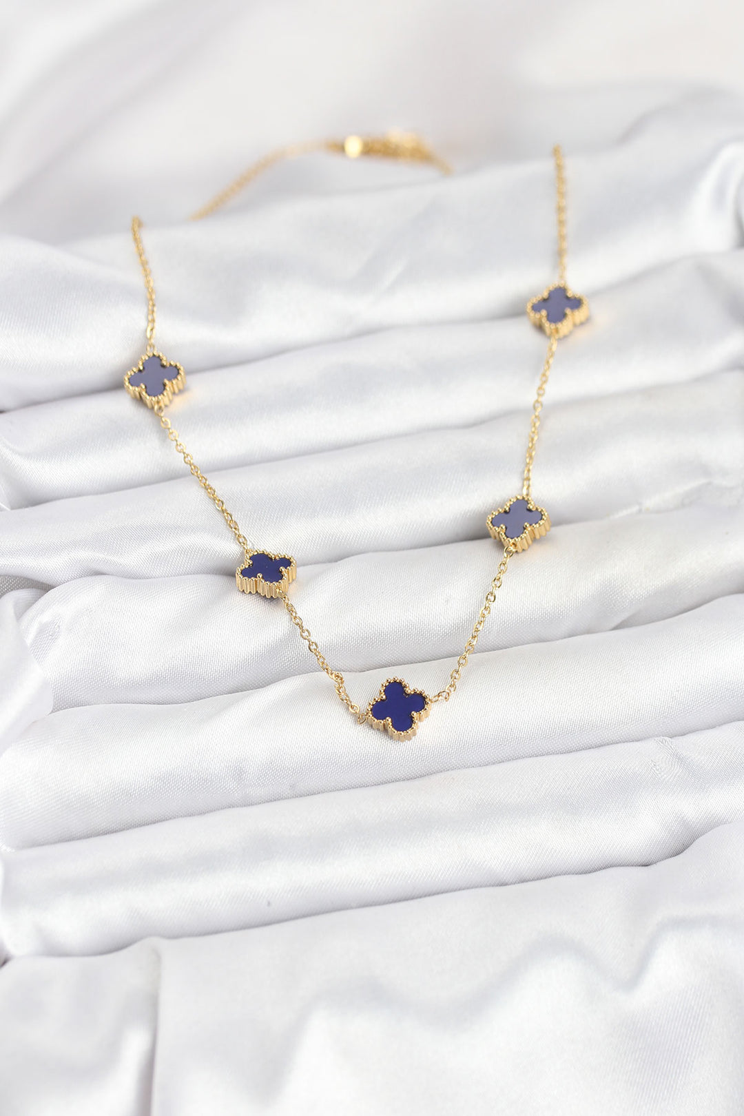 EBJ 316L Çelik Zincir Gold Renk Lacivert Baby Boy Yonca Kadın Kolye - Kirchheim unter Teck