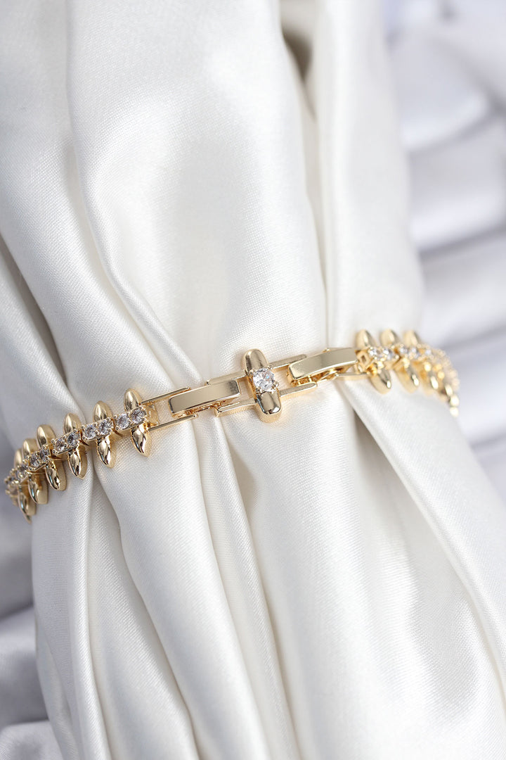 EBJ Rice VIP Series Gold Color Sequined Drop Model Women's Bracelet - Braşov