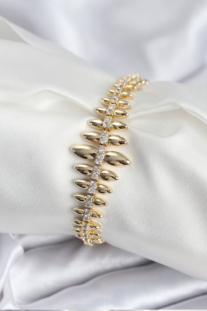 EBJ Rice VIP Series Gold Color Sequined Drop Model Women's Bracelet - Braşov