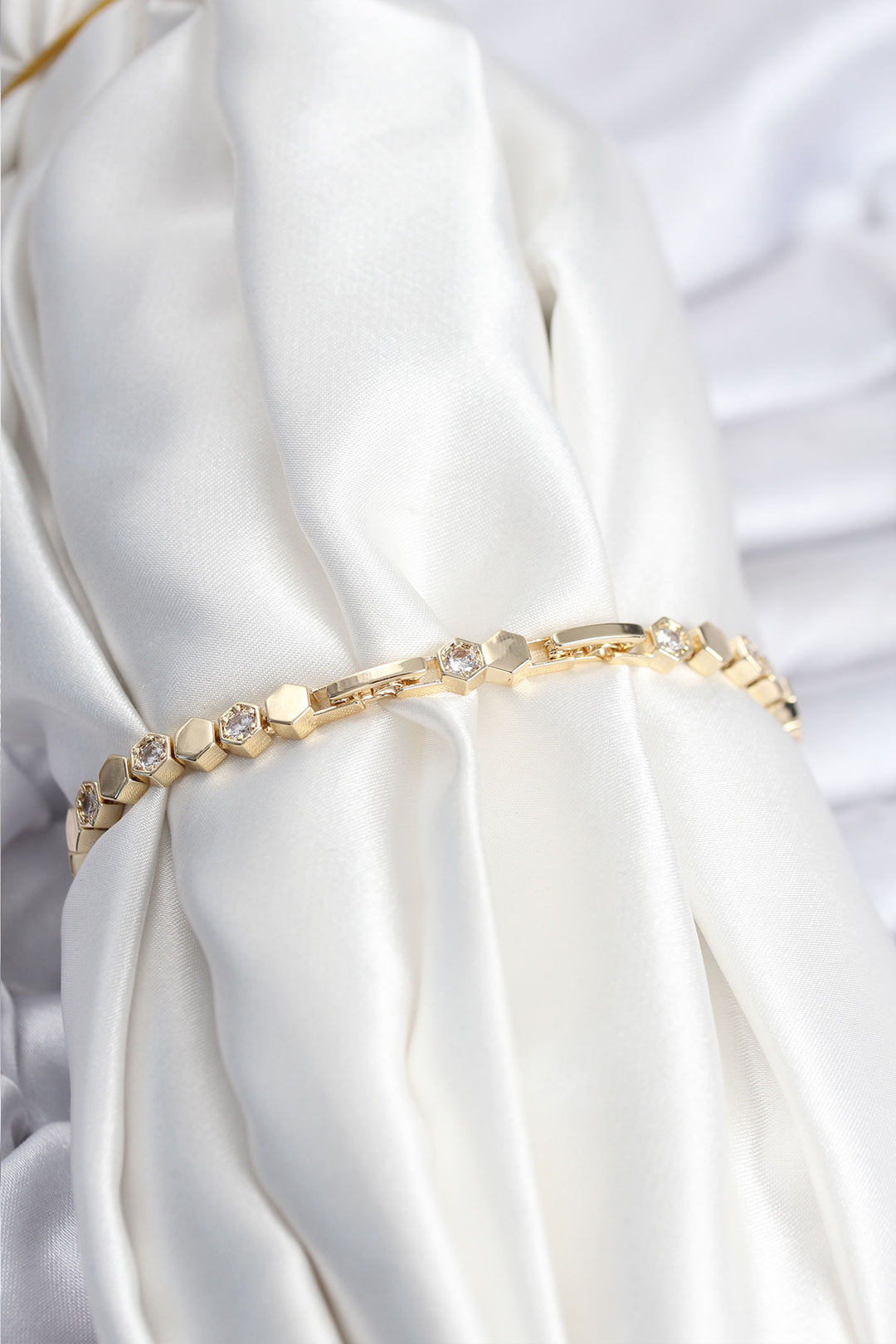 EBJ Rice VIP Series Gold Color Honeycomb Model Women's Bracelet - Vélez-Málaga
