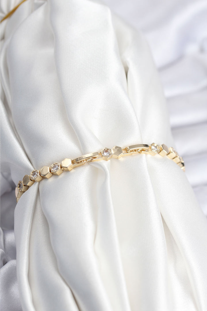EBJ Rice VIP Series Gold Color Honeycomb Model Women's Bracelet - Vélez-Málaga
