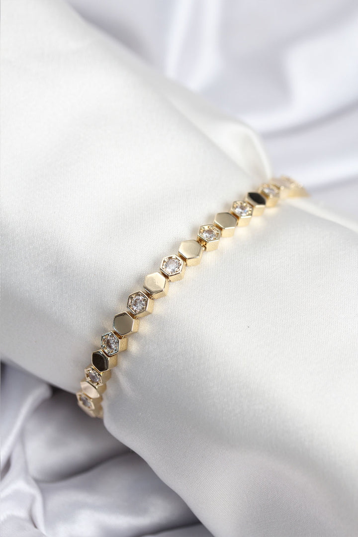 EBJ Rice VIP Series Gold Color Honeycomb Model Women's Bracelet - Vélez-Málaga