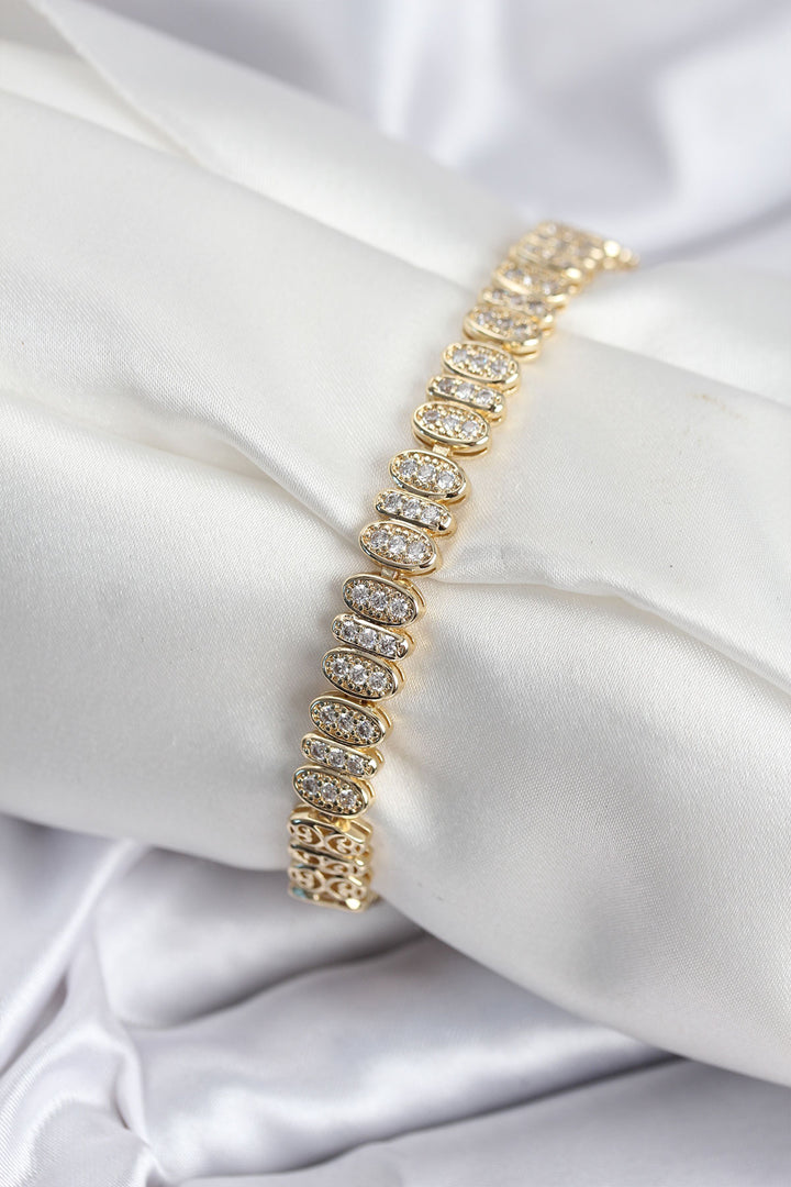 EBJ Rice VIP Series Gold Color Oval Sequined Women's Bracelet - Querétaro