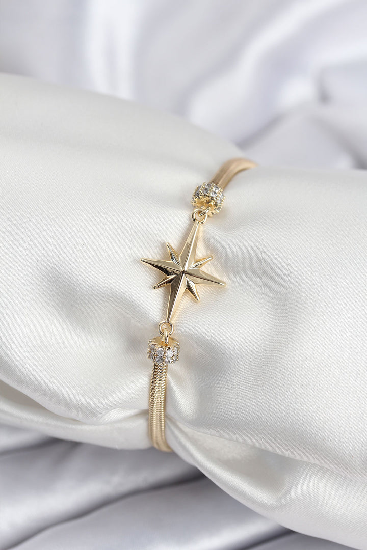 EBJ Rice VIP Series Gold Color Polar Star Model Women's Bracelet - Acaxochitlán