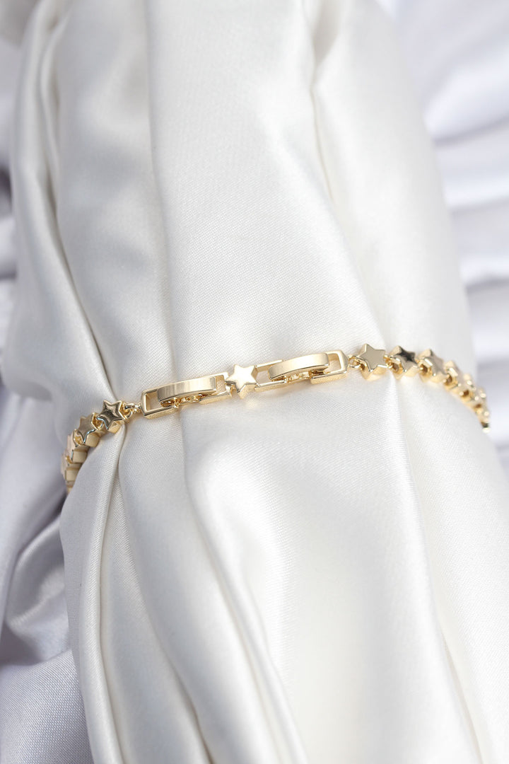 EBJ Rice VIP Series Gold Color Sequined Star Pattern Women's Bracelet - Marlborough