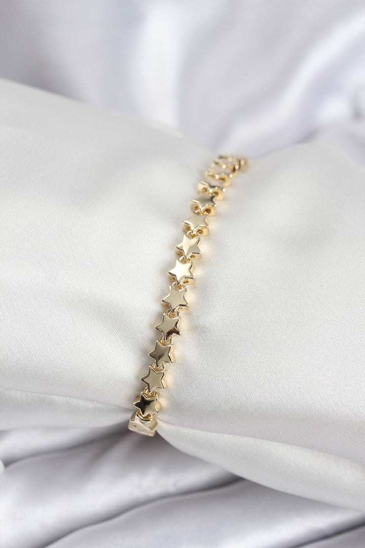 EBJ Rice VIP Series Gold Color Sequined Star Pattern Women's Bracelet - Marlborough