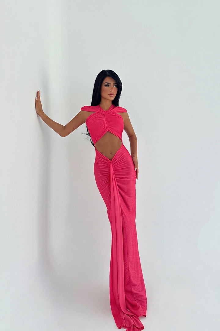 EYY Women Fuchsia Orleans Long Dress - Dublin